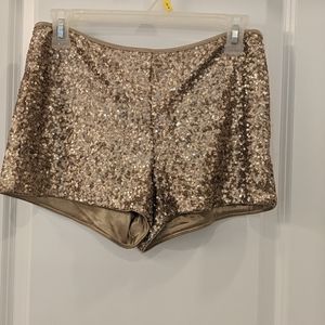 Gold sequin shorts